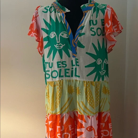 Anthropologie Aria Multicolor Print Dress - Picture 4 of 4